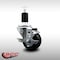 Service Caster 3'' SS Soft Rubber Swivel 1-1/2'' Expanding Stem Caster with Brake SCC-SSEX20S314-SRS-TLB-112 - alternate 3